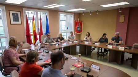 Imagen de un pleno del Ayuntamiento de Beriáin al inicio del mandato, en julio del año pasado.