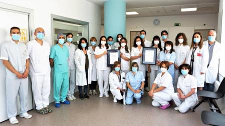 Integrantes del equipo de profesionales de la sección de Radiología del Hospital Reina Sofía de Tudela.