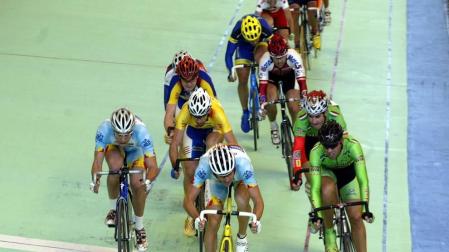 Imagen de archivo de una prueba en el velódromo de Tafalla.