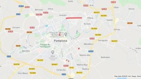 Estos son los cortes de tráfico de este miércoles en Pamplona