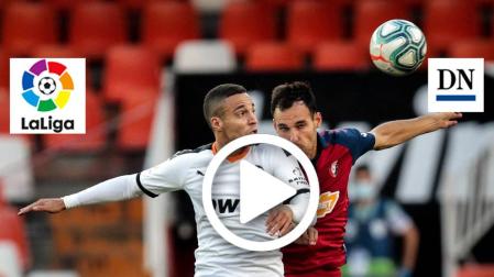 Gol de Rodrigo en el Valencia 2-0 Osasuna