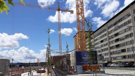 Hormigón sobre las cabezas de vecinos de Barañáin