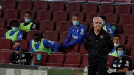 Javier Aguirre, hace escasos días cuando visitó el Camp Nou con el Leganés.