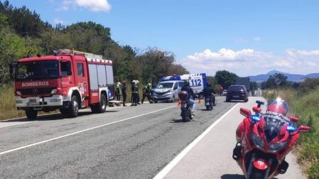 Dos heridos en una colisión en Berrioplano