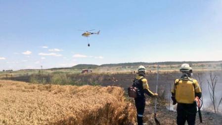 Extinguido el incendio forestal declarado cerca de Mélida