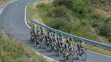 El  Caja Rural-RGA inspeccionó el pasado lunes el recorrido de la etapa entre Pamplona y Lekunberri.