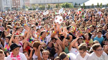 Fotos del cohete de las fiestas de Ansoáin, 13 de septiembre de 2018