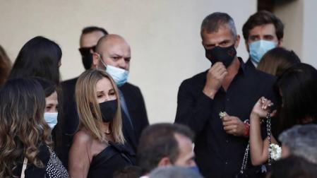 Imagen de Ana Obregón en el funeral de Álex Lequio