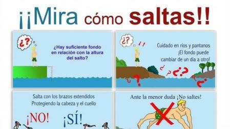 Recomendaciones para prevenir lesiones medulares al zambullirse en piscinas, ríos y mar