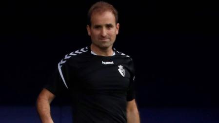 Jagoba Arrasate, en el banquillo durante el partido frente al Eibar.