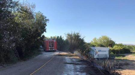 Extinguido un incendio en el camino de Las Norias de Tudela