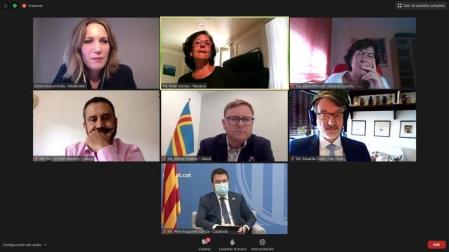 Gómez reafirma el compromiso de Navarra con los ODS frente a la COVID-19