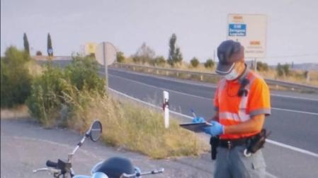 Un motorista sufre un accidente en Tudela y da positivo en alcohol