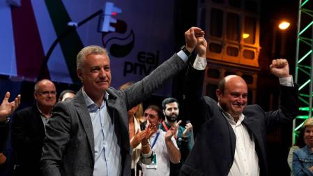 El PNV gana las elecciones vascas con 31 escaños y EH Bildu sube hasta los 22