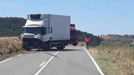 Un camionero sufre un traumatismo craneoncefálico tras una salida en la NA601