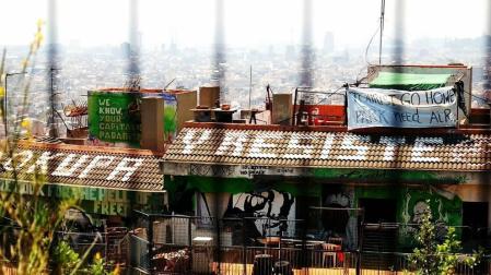 Vista de una casa okupada