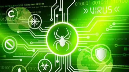 Algunos de los símbolos de detección de virus informáticos
