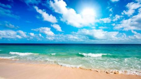 Imagen de una playa en pleno verano
