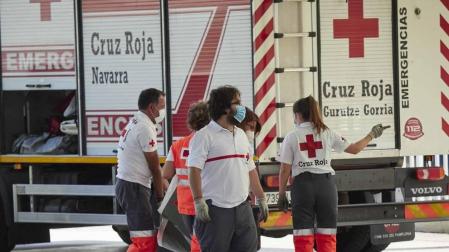 Todas las fotos de este jueves, 23 de julio, en Mendillorri, donde se está preparando, en las inmediaciones del Instituto de Educación Secundaria, la zona para realizar las PCR a los jóvenes de entre 17 y 28 años