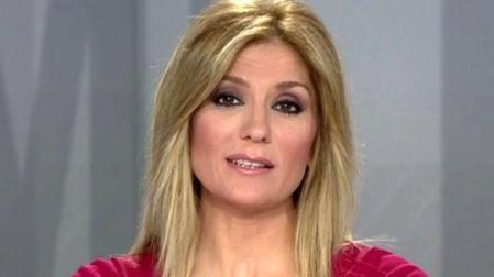Sandra Golpe, durante un informativo de Antena 3