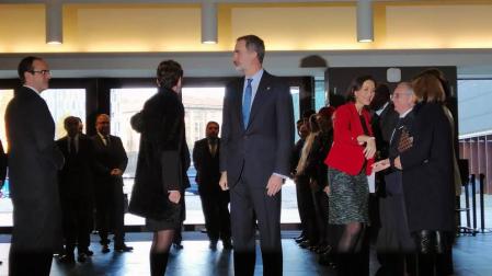 Felipe VI llega a Baluarte para entregar la Medalla de Oro de la CEN al empresario Manuel Torres