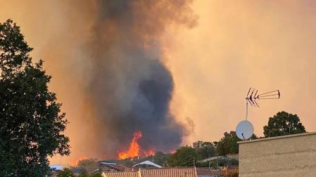 Imagen del incendio de Monterrei.