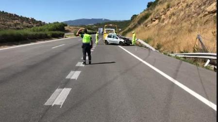 Vídeo de un accidente en la AP15 en Pueyo