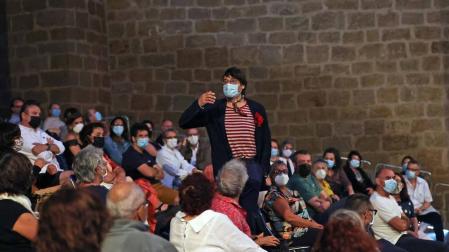 El actor Carmelo Gómez, durante su actuación en el Festival de Teatro de Olite 2020