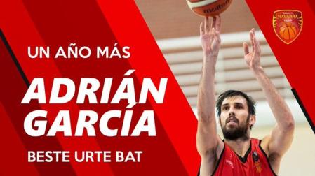 Adrián García seguirá un año más en Basket Navarra