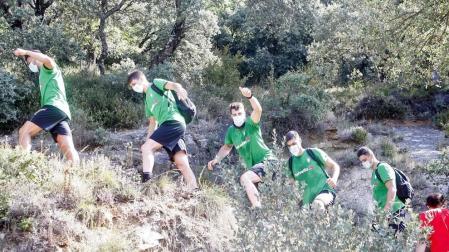 El equipo rompió la rutina de entrenamientos y disfrutó de un paseo por San Cristóbal-Ezkaba y de una comida