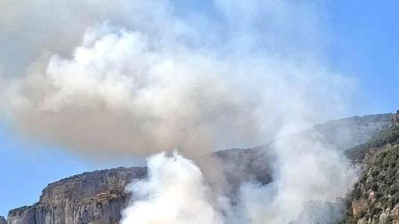 Declarado un incendio forestal en Etxauri