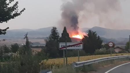 Incendio en Gazólaz