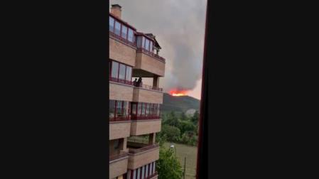Incendio en Gazólaz causado por un rayo
