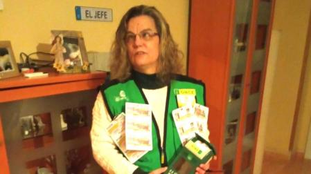 La vendedora de la ONCE Rosa Pinto, que vendió el boleto premiado.