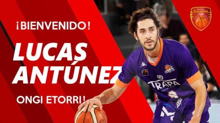 Imagen de Lucas Antúnez que ha compartido el Basket Navarra en sus redes sociales.