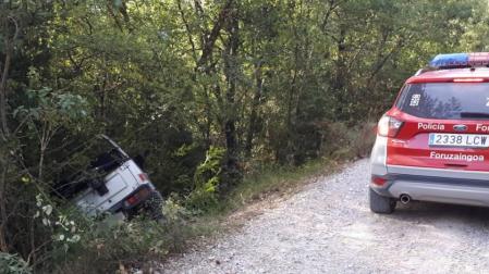 Da positivo en alcohol y drogas tras salirse de la vía y dejar el coche abandonado en Errea