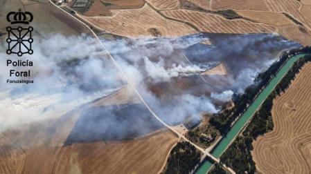 Dos imputados por un incendio agrícola en la Merindad de Sangüesa