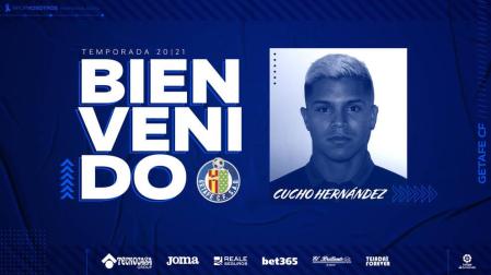 El Getafe hace oficial la cesión del 'Cucho' Hernández