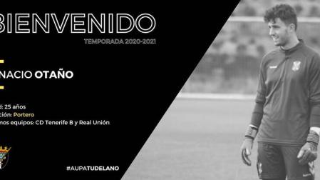 El meta Otaño del Tenerife jugará cedido en el Tudelano