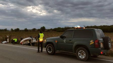 La Guardia Civil atiende una salida de vía sin heridos en Corella