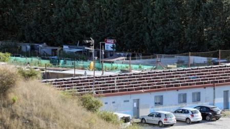 Vista de parte de las huertas preparadas sin permiso en los antiguos campos de fútbol.