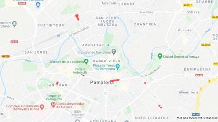 Estos son los cortes de tráfico de este miércoles en Pamplona