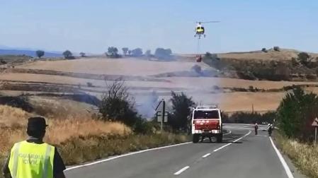 Un pequeño incendio calcina una hectárea en las proximidades de Viana