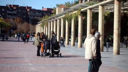 Tramo del paseo del Queiles donde tuvo lugar el intento de atraco.
