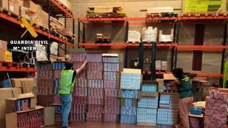 Intervenidas 35 toneladas de picadura y 26.000 cajetillas de tabaco de contrabando