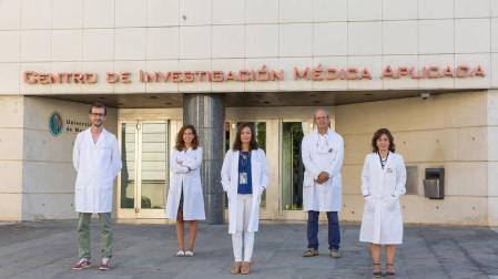Francesco Marchese, Teresa Lozano, Maite Huarte, Juan José Lasarte y Sandra Jovanna González, investigadores del CIMA