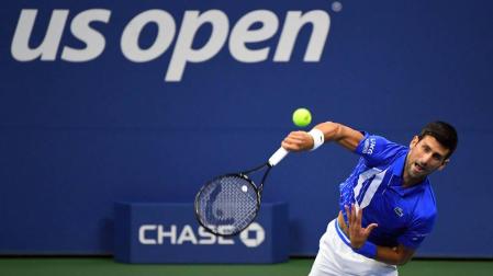 El tenista serbio Novak Djokovic, en su partido ante Jan-Lennard Struff.