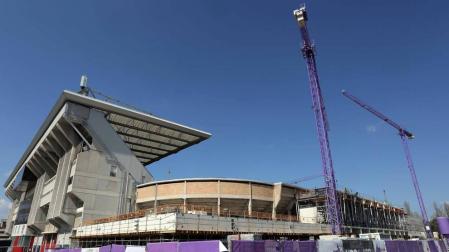 Las obras de El Sadar, en peligro por las nuevas medidas para frenar el coronavirus