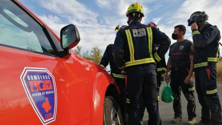 Bomberos de Murcia en un incendio anterior