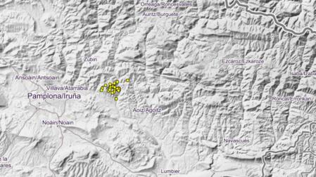 Diez pequeños temblores en Lizoáin, Egüés y Arce